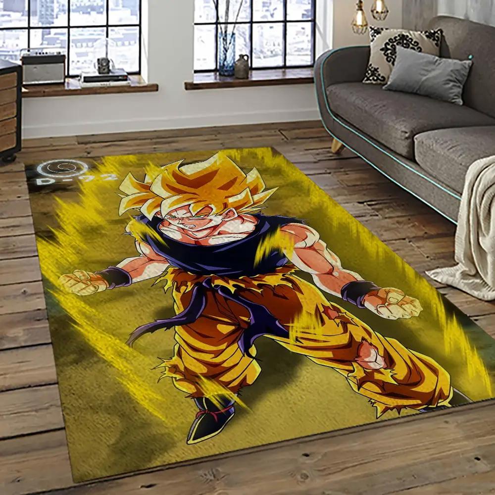 Goku characters cartoon movie carpet rectangle area rug for living room bedroom decor gku15 Rectangle Rug