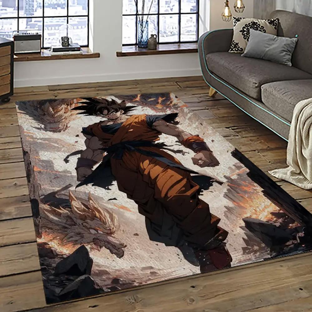 Goku characters cartoon movie carpet rectangle area rug for living room bedroom decor gku47 Rectangle Rug