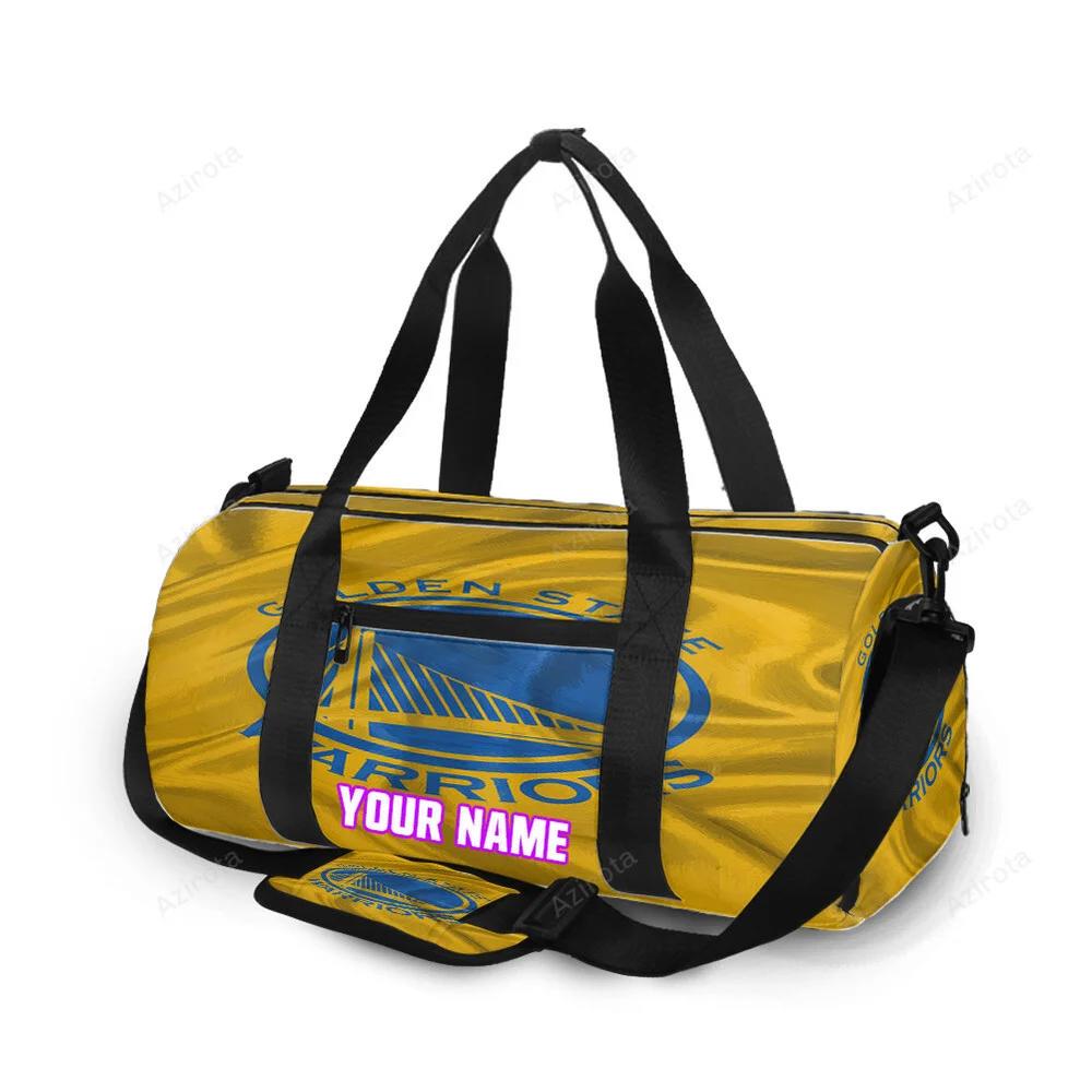 Golden state warriors emblem texture painting personalized name travel bag gym bag 813 Travel Bag