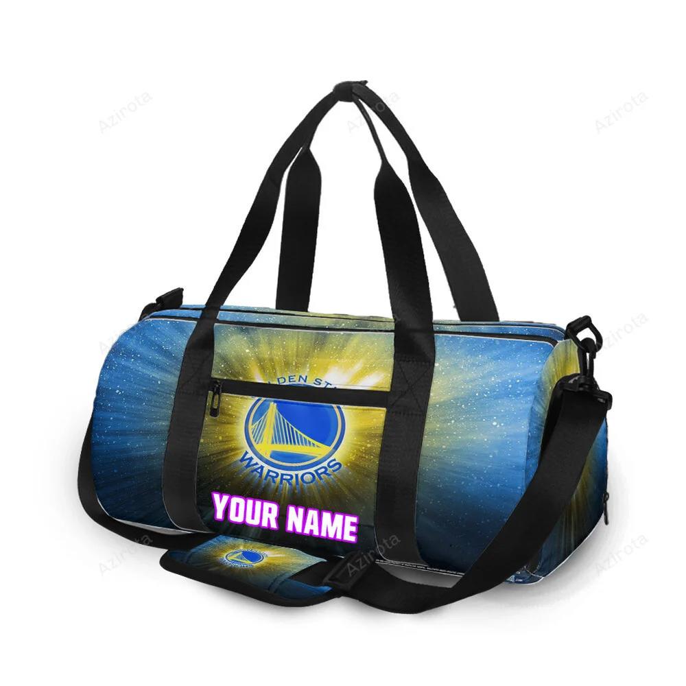 Golden state warriors emblem texture15 personalized name travel bag gym bag 74 Travel Bag