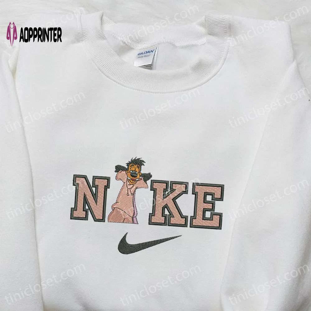 Goofy x nike cartoon embroidered tshirt & disney sweatshirt – nike inspired embroidered shirt Embroidered Shirt