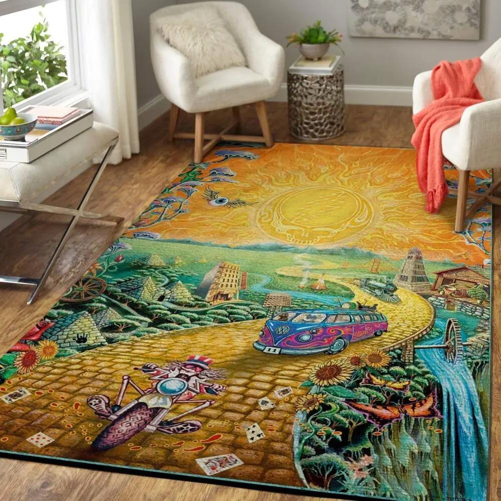Grateful dead area rug music ofd 1910138 area rug living room carpet rug regtangle carpet floor decor home decor Rectangle Rug