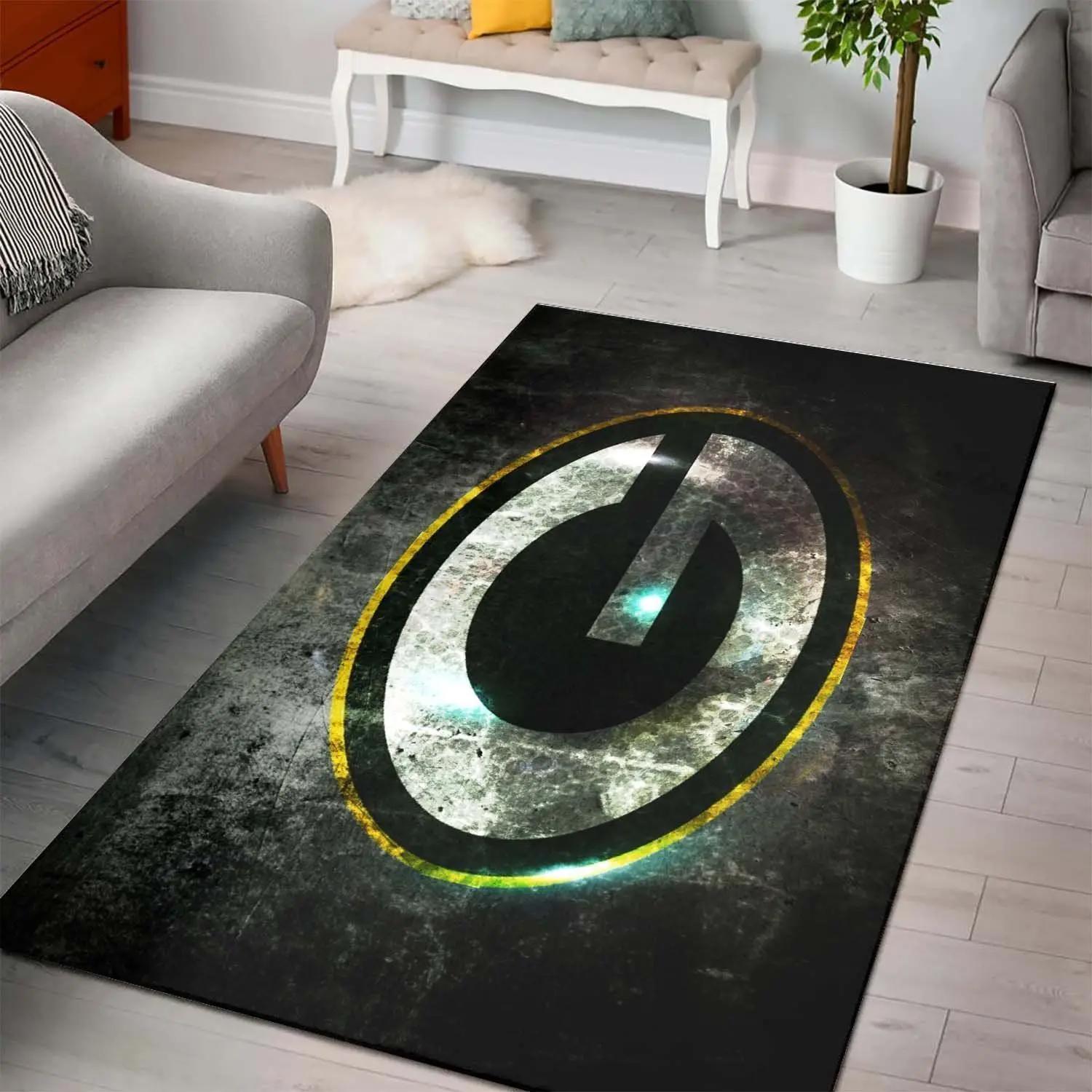 Green bay packers nfl football carpet living room rug regtangle carpet v1506 Rectangle Rug