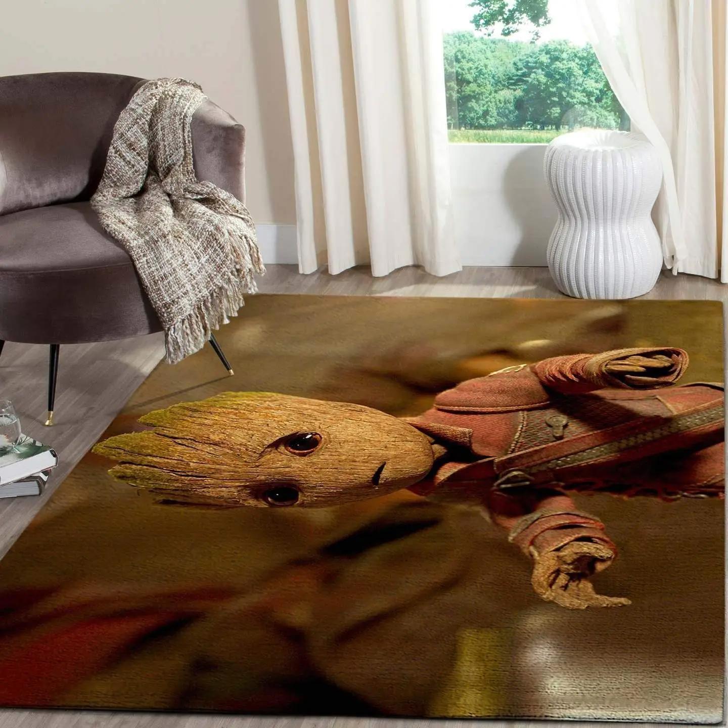 Groot baby guardians of the galaxy area rugs marvel superhero movies living room carpet christmas gift rug regtangle carpet floor decor home decor Rectangle Rug