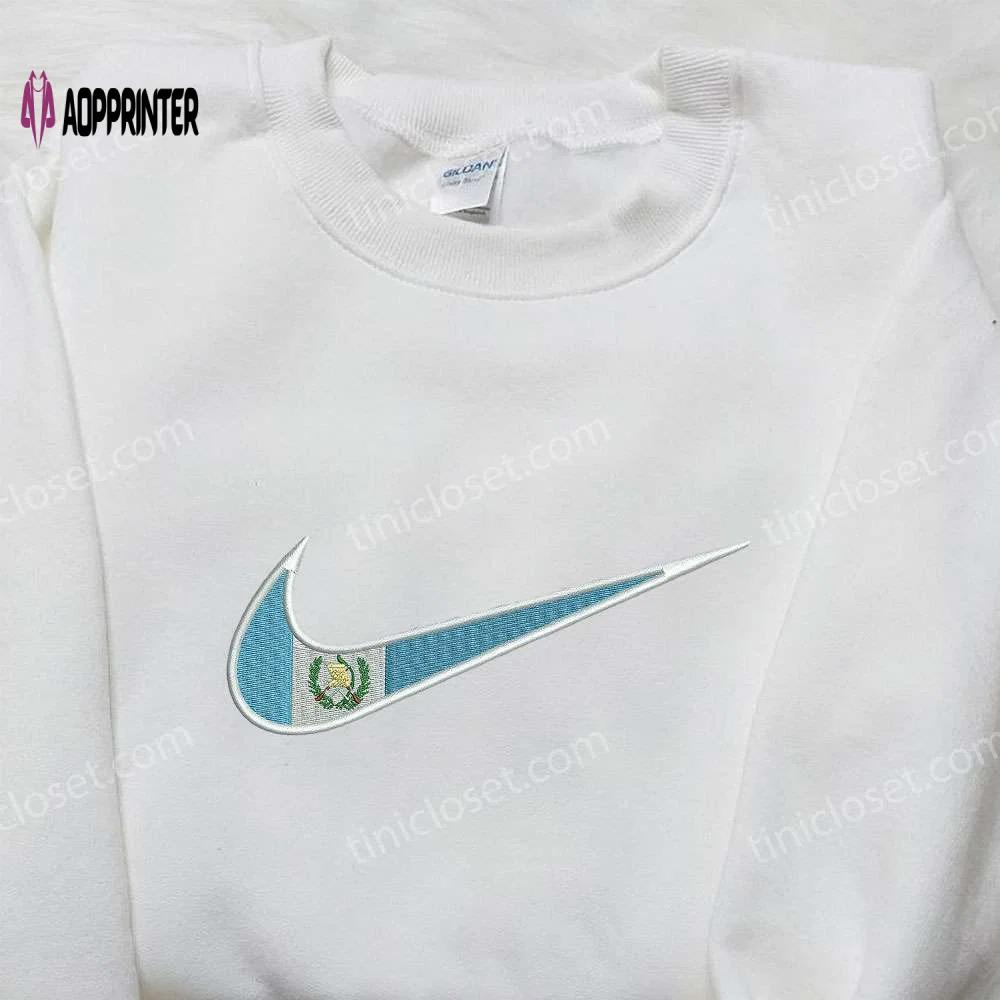 Guatemala flag x nike embroidered shirt – custom national flag tee Embroidered Shirt