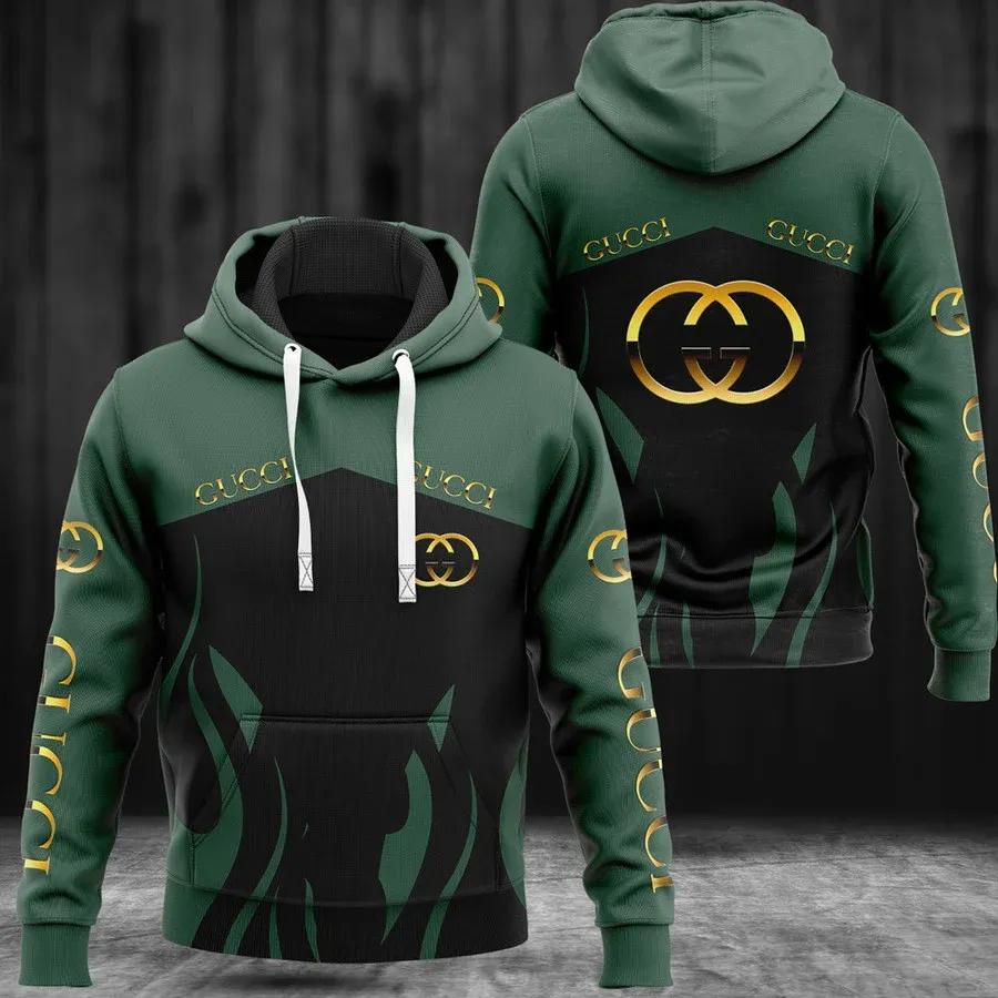 Gucci green unisex hoodie for men women luxury brand clothing clothes outfit Hoodie 3D