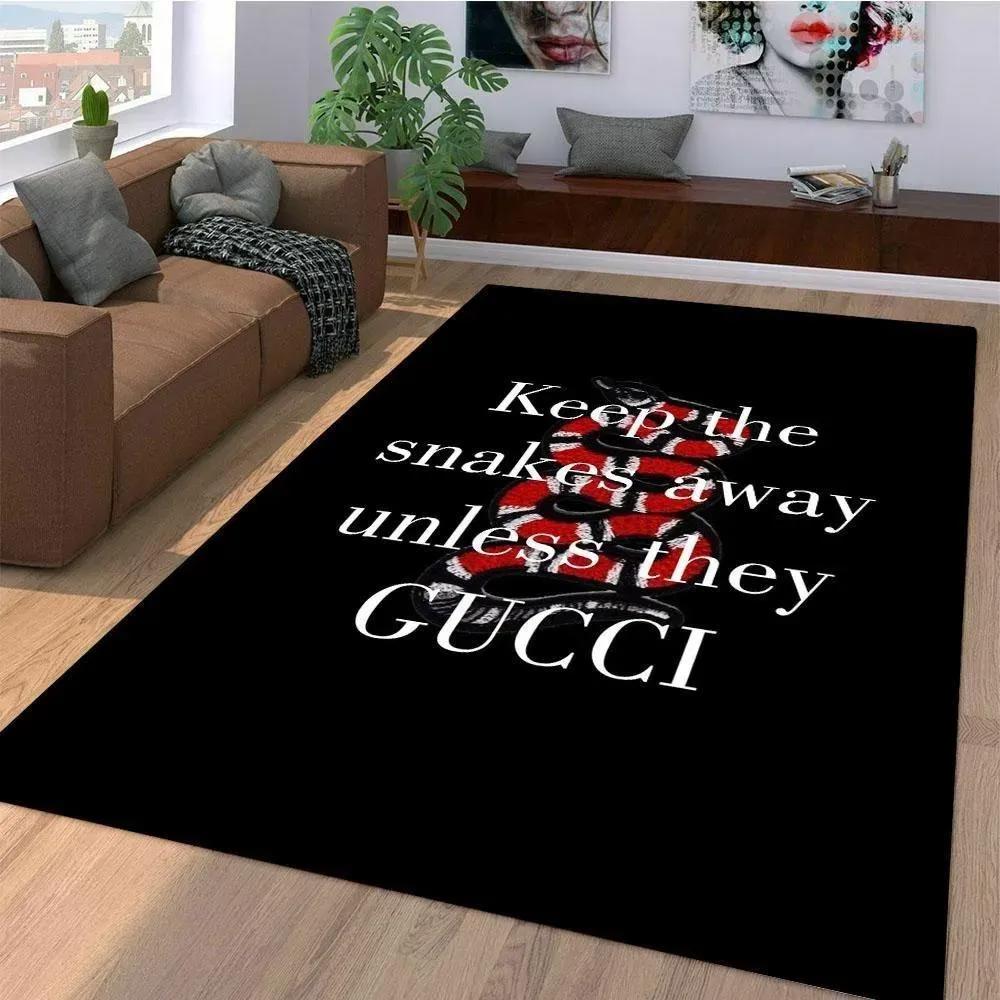 Gucci limited edition logo type 1061. Upgrade Your Living Room with Luxury Home Decor: Area Carpets, Floor Decor, Door Mats, and Hot Gift Items with style a High-End Fashion Brand Rectangle Rug