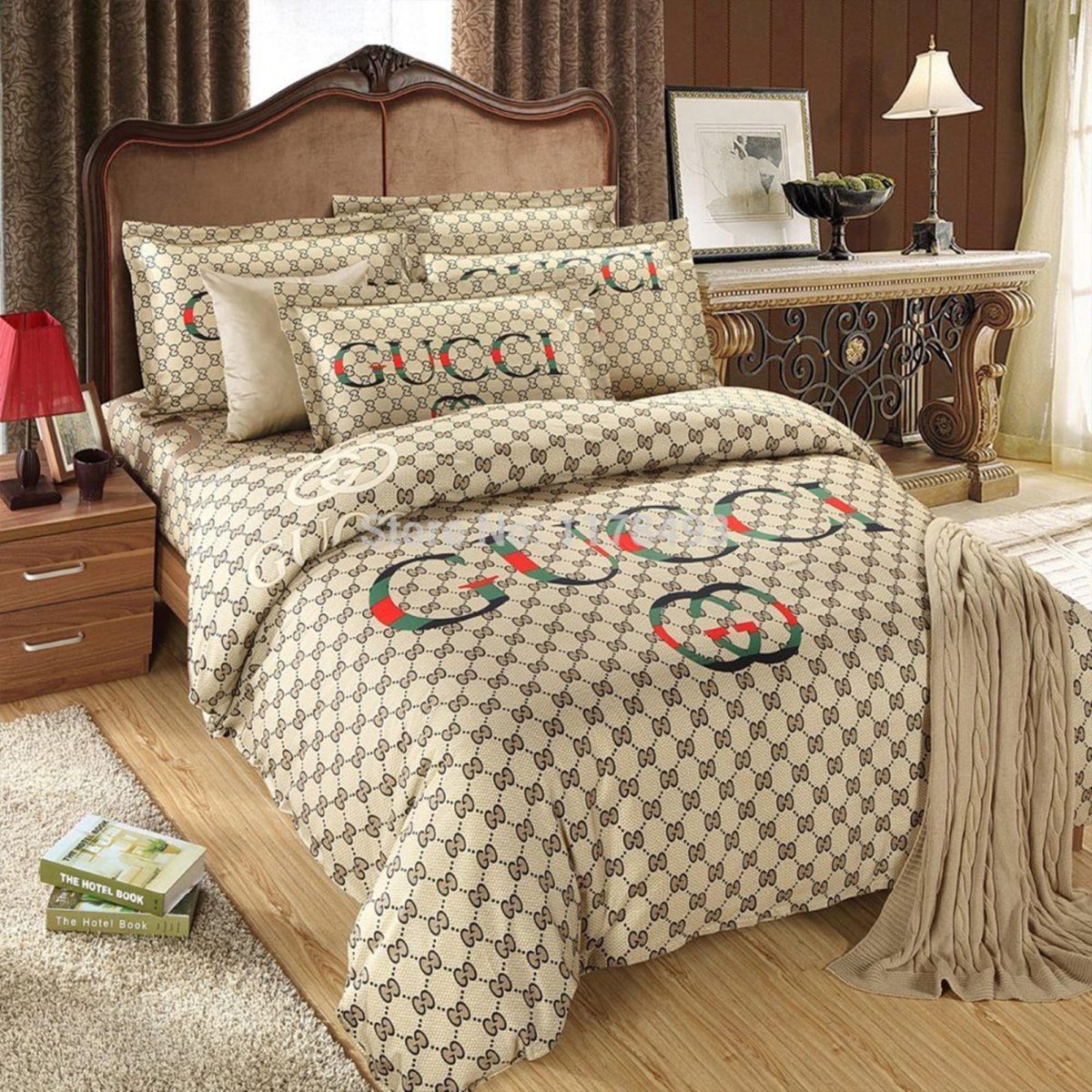 Gucci luxury brand gc18  Bedding Sets home decor Bedroom ideas bedspread sheets duvet bedclothes covers bed linen blankets