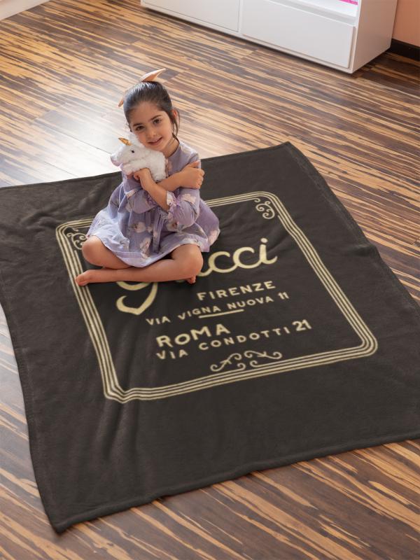 Gucci roma luxury brand hot logo premium blanket fleece home decor 190 Blanket Fleece