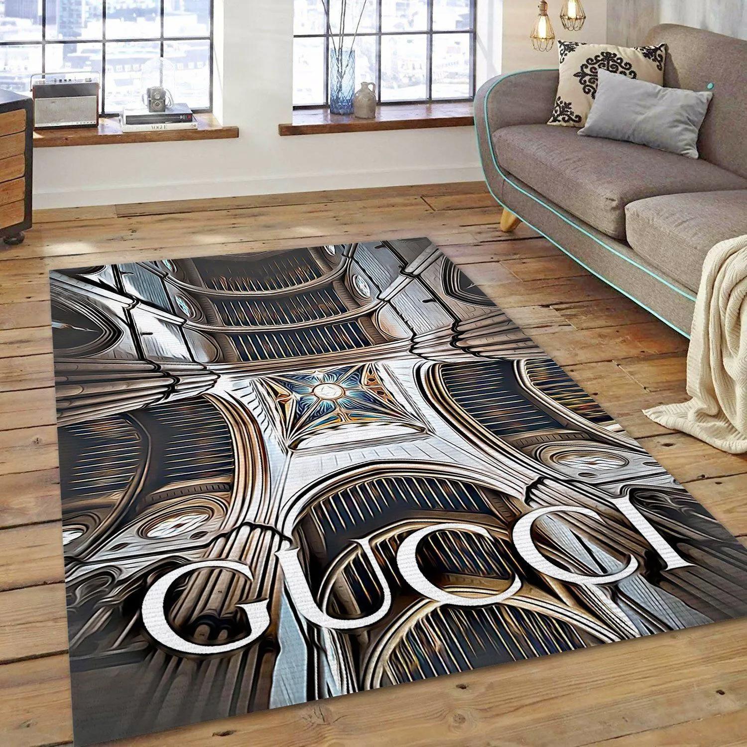 Gucci royal logo type 340. Upgrade Your Living Room with Luxury Home Decor: Area Carpets, Floor Decor, Door Mats, and Hot Gift Items with style a High-End Fashion Brand Rectangle Rug