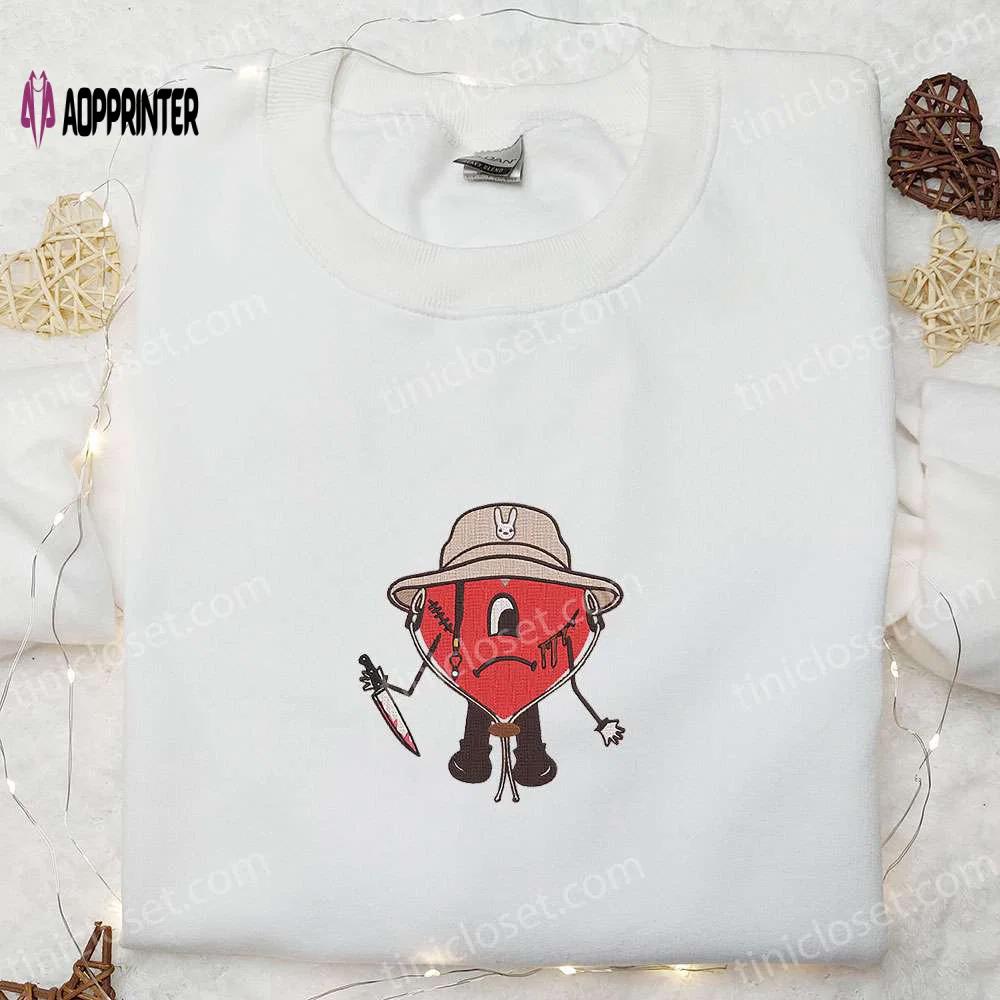 Halloween bad bunny embroidered sweatshirt & hoodie: best family gifts Embroidered Shirt