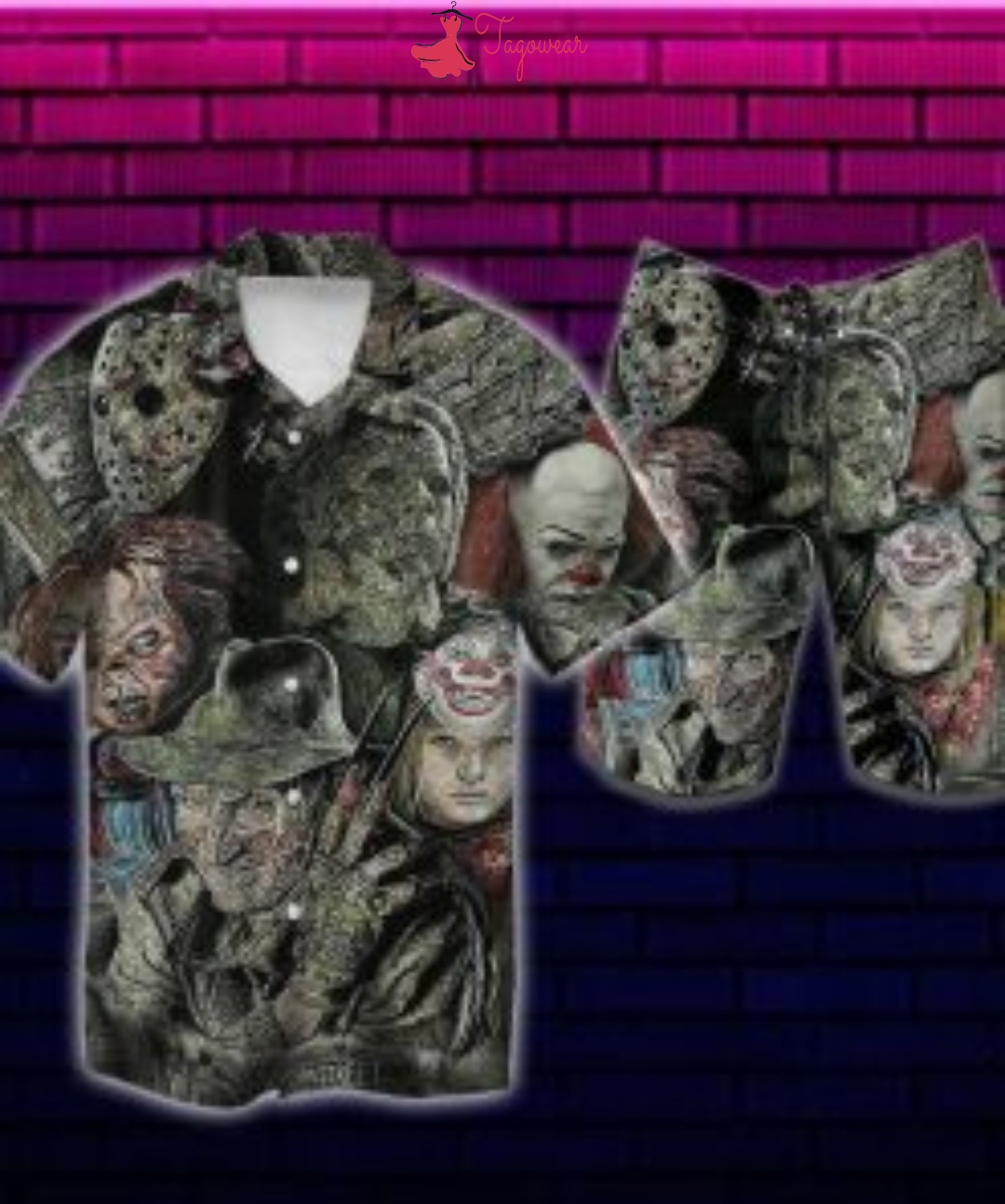 Halloween characters combo hawaiian shirt, beach shorts luxury summer clothes style #237 Hawaii Shirt Shorts & Flip Flops