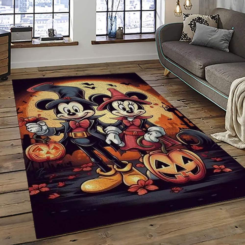 Halloween style pumpkin autumn retangle carpet area rug home decor halloween gift hal27 Rectangle Rug