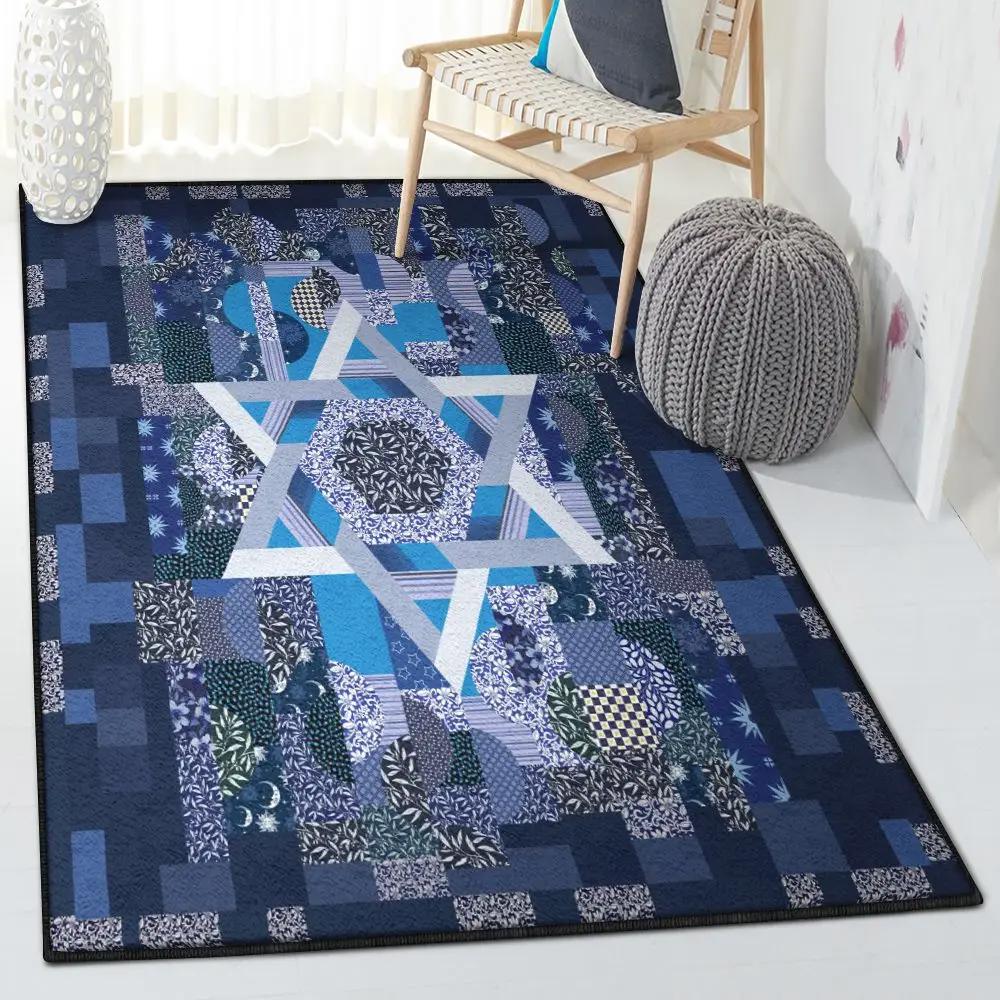Hanukkah jewish area rugs, hanukkah jewish rug Rectangle Rug