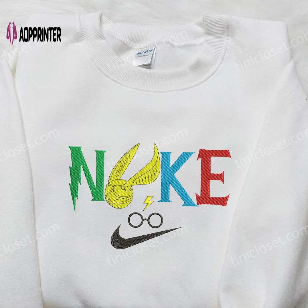 Harry potter x nike embroidered sweatshirt: movie inspired shirt Embroidered Shirt