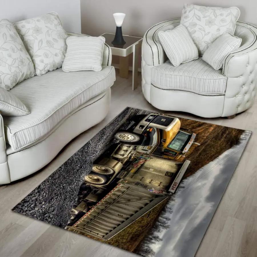 Heavy equipment area rug living room rug home decor 01747 home decor bedroom living room decor Rectangle Rug