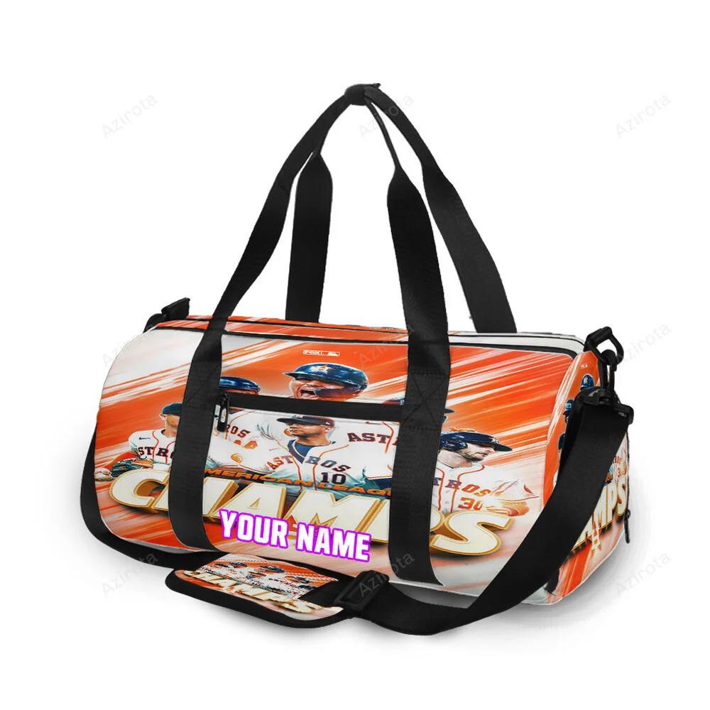 Houston astros team champs personalized name travel bag gym bag 1131 Travel Bag