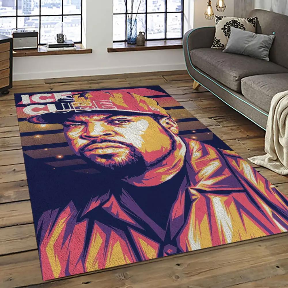 Ice cube rapper hiphop music retangle carpet area rug home decor best gift for fan and friends ic13 Rectangle Rug