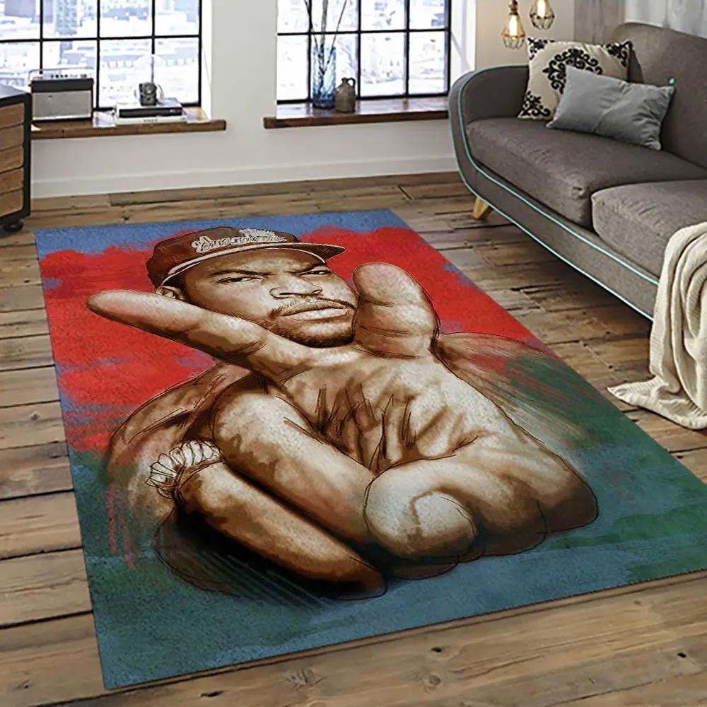 Ice cube rapper hiphop music retangle carpet area rug home decor best gift for fan and friends ic7 Rectangle Rug