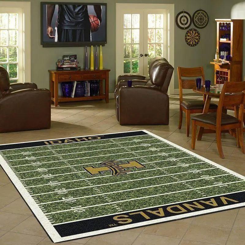 Idaho vandals home field area rug football team logo carpet living room rugs rug regtangle carpet floor decor home decor Rectangle Rug