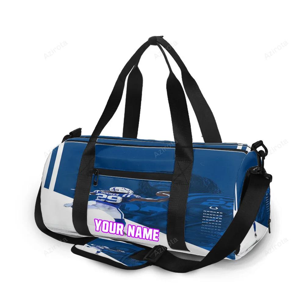 Indianapolis colts malik hooker1 personalized name travel bag gym bag 212 Travel Bag