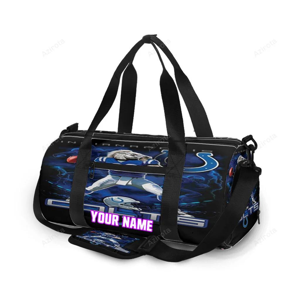 Indianapolis colts mascot1 personalized name travel bag gym bag 1004 Travel Bag