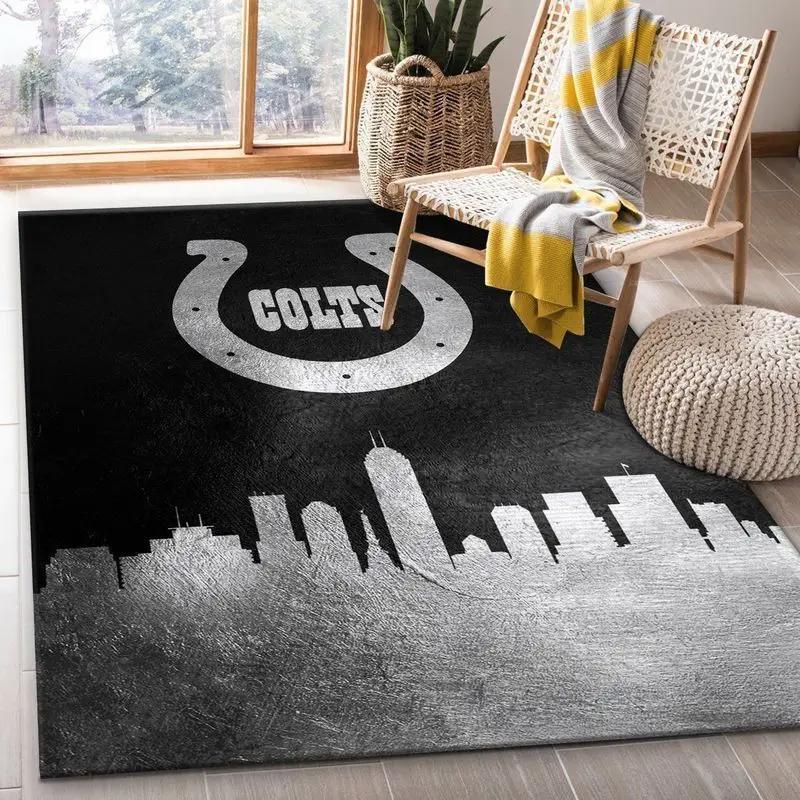 Indianapolis colts nfl 6 living room and bed room rug rug regtangle carpet Rectangle Rug