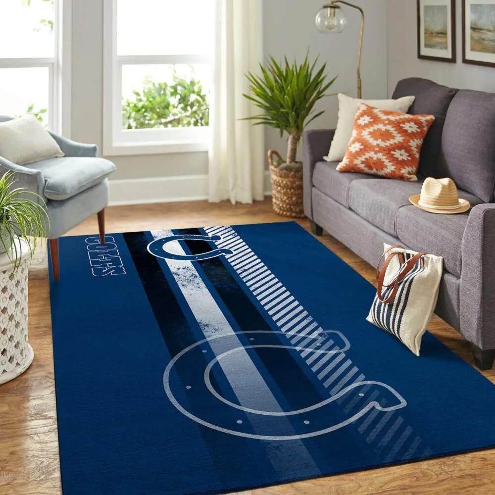 Indianapolis colts nfl living room carpet sports rug regtangle carpet Rectangle Rug