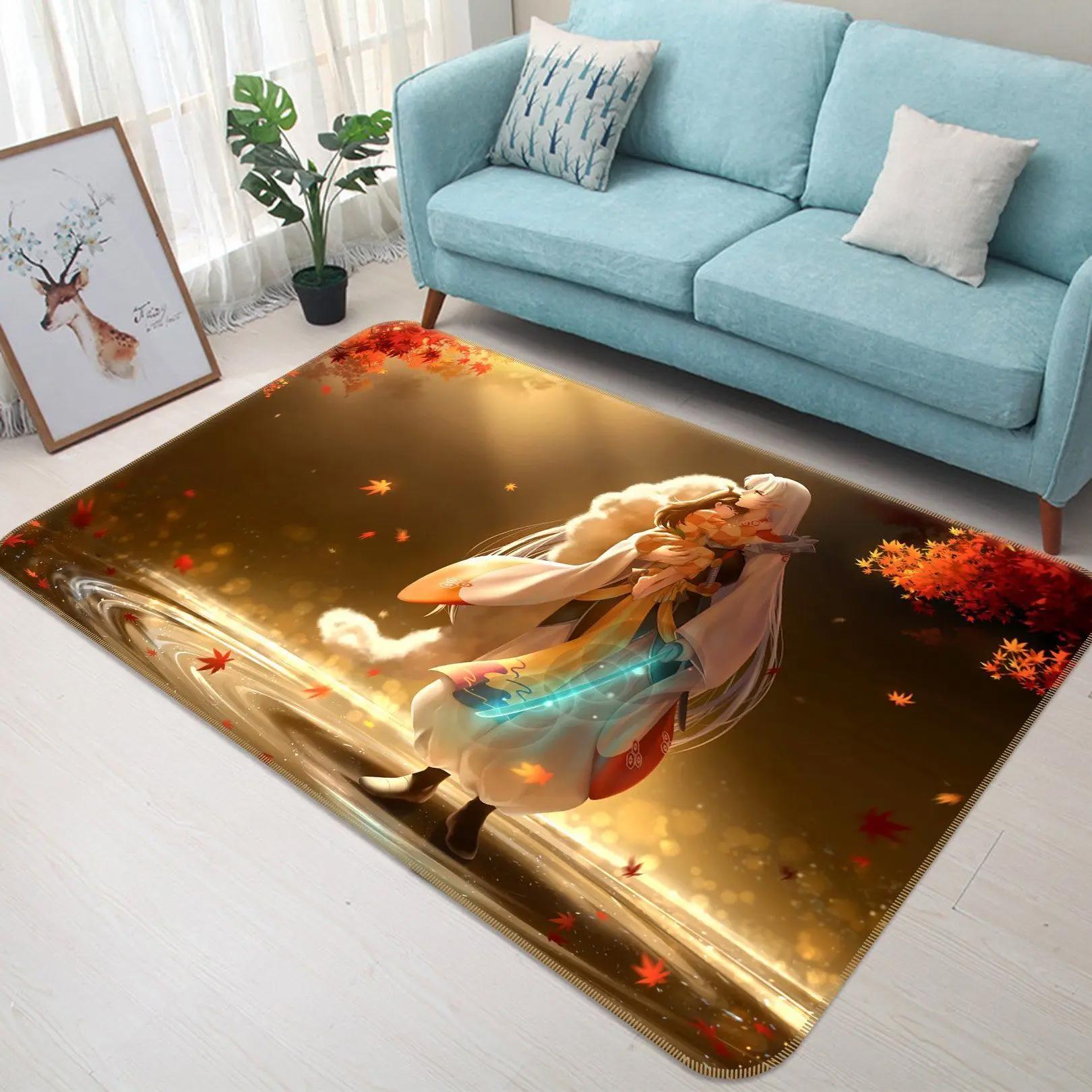 Inuyasha anime 27 area rug living room and bed room rug rug regtangle carpet floor decor home decor Rectangle Rug