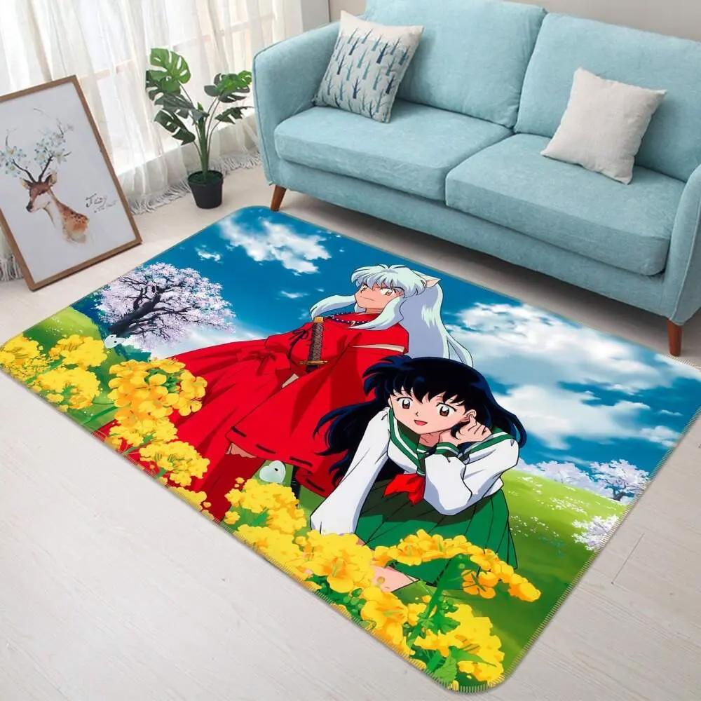 Inuyasha anime 4 area rug living room and bed room rug rug regtangle carpet floor decor home decor Rectangle Rug