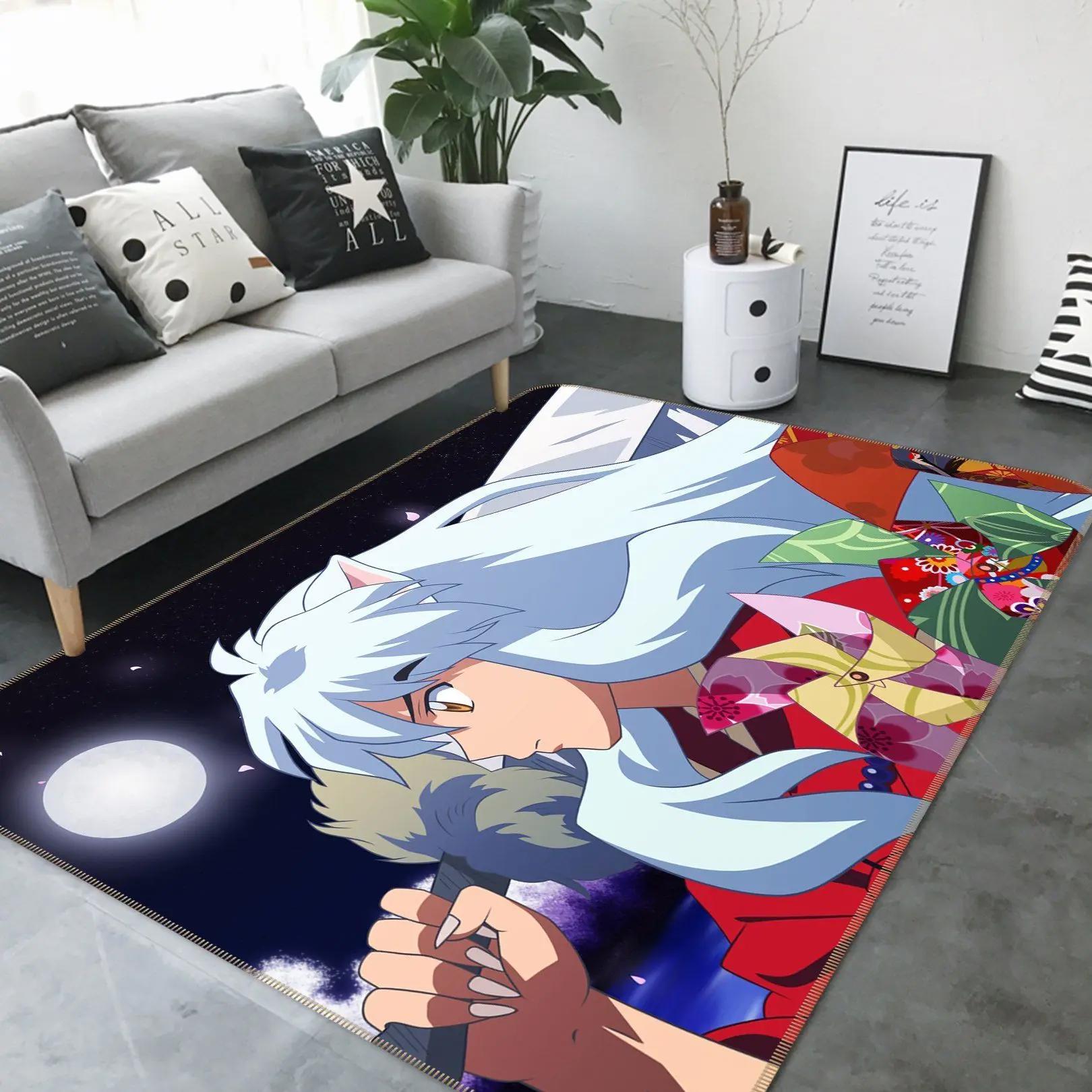 Inuyasha anime 7 area rug living room and bed room rug rug regtangle carpet floor decor home decor Rectangle Rug
