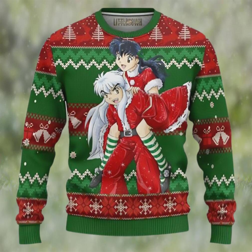 Inuyasha x kagome inuyasha anime ugly christmas sweater Christmas Ugly Sweater
