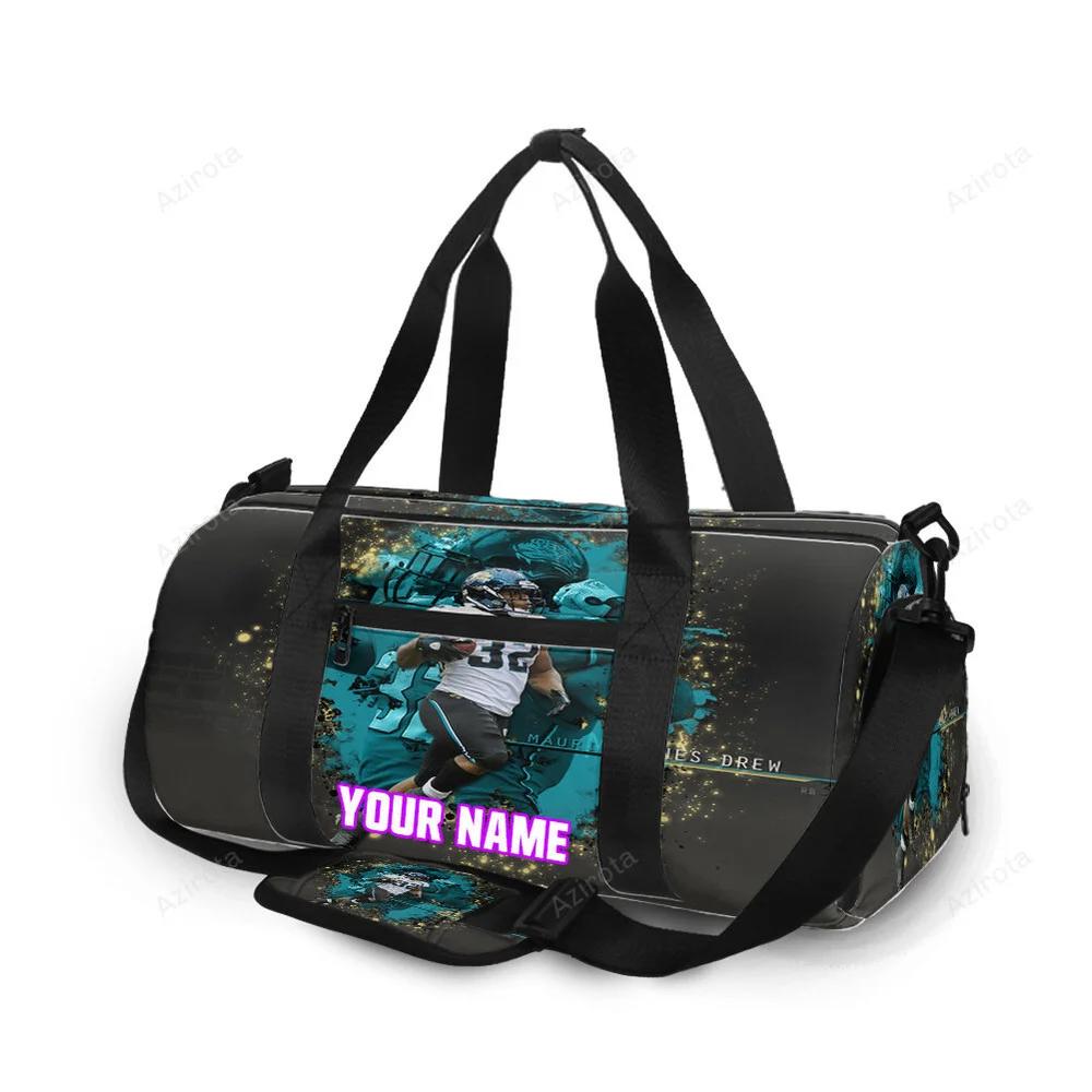 Jacksonville jaguars maurice john drew 32 personalized name travel bag gym bag 1987 Travel Bag