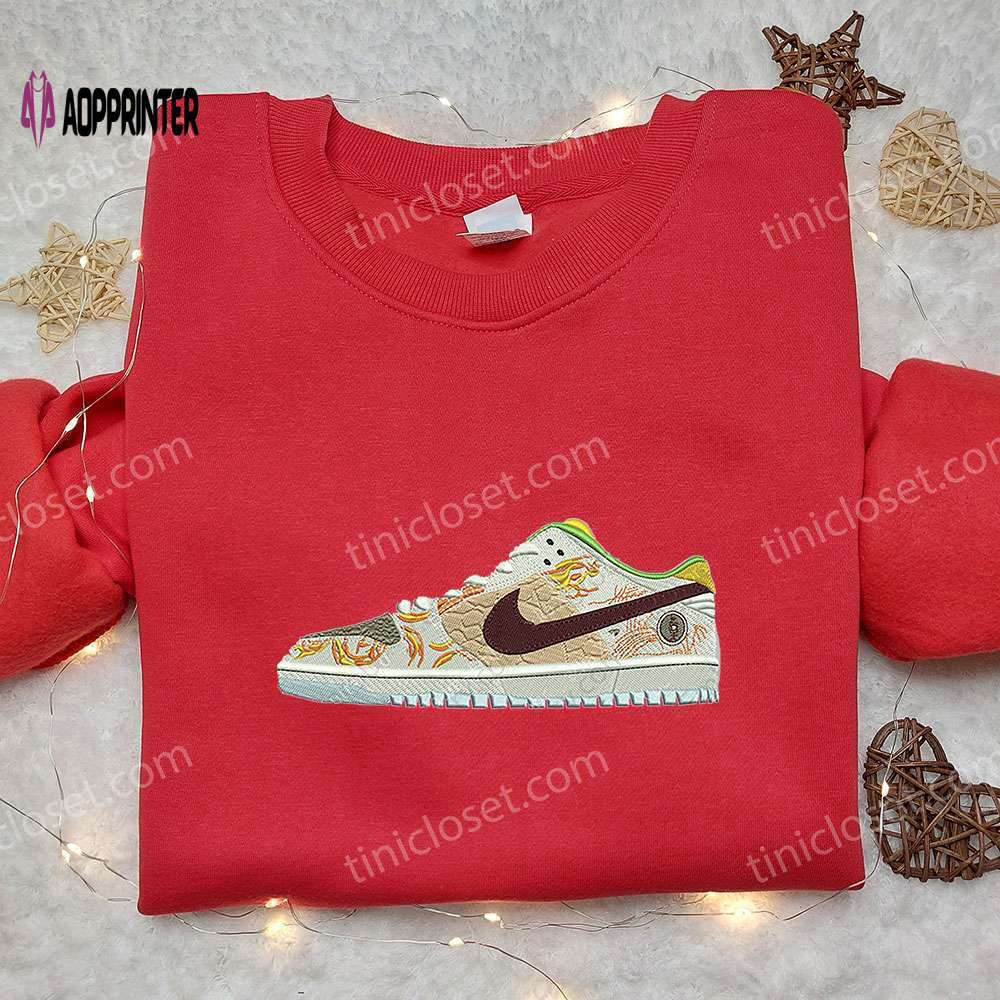 Jason deng x dunk low pro sb ‘street hawker x nike embroidered sweatshirt: best nike-inspired gift for family Embroidered Shirt