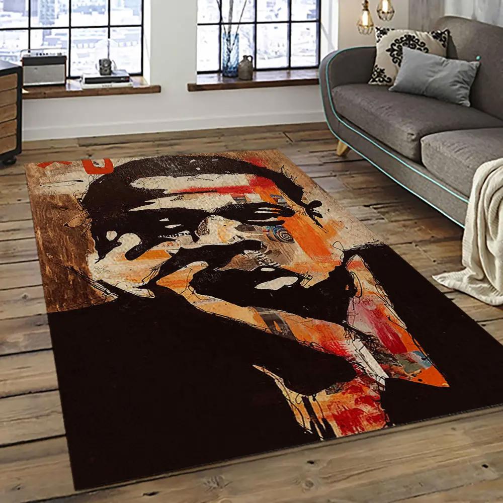 Jay-z rapper hiphop music retangle carpet area rug home decor best gift for fan and friends jz10 Rectangle Rug