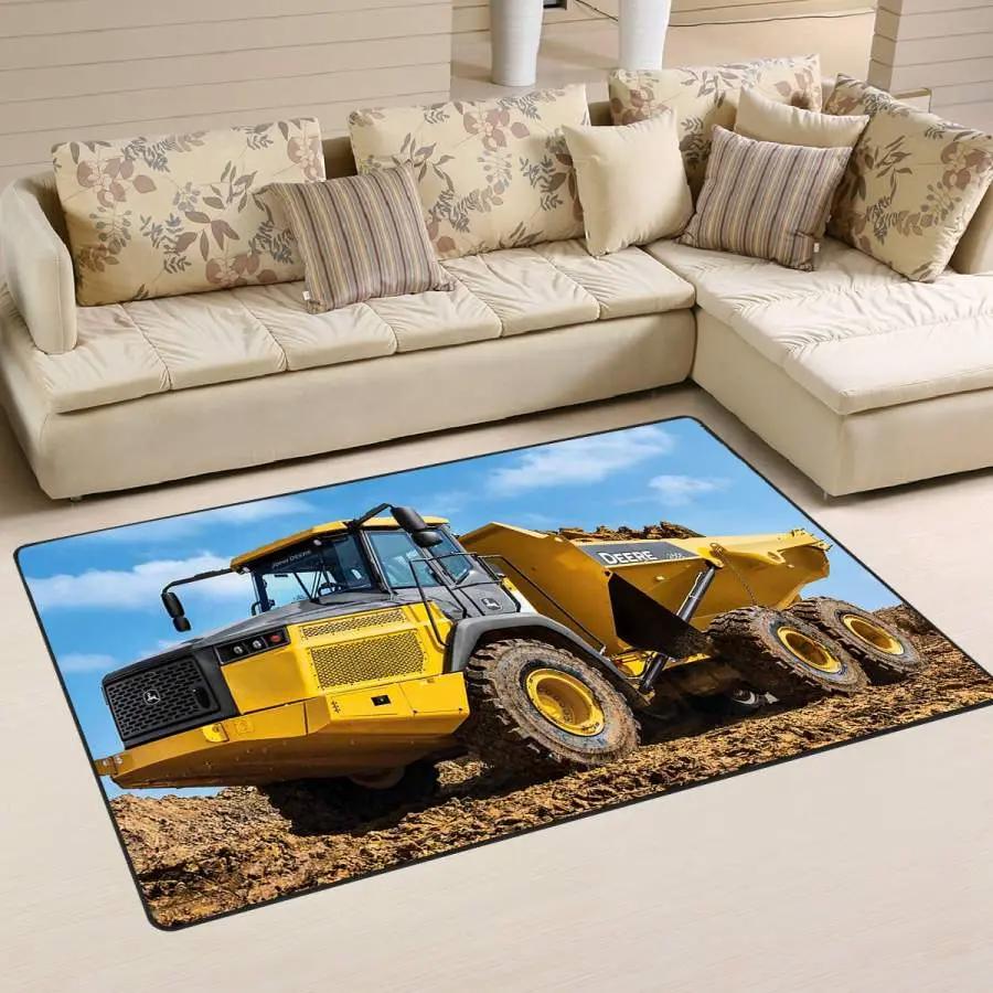John deere articulated dump trucks rug area rug living room rug home decor home decor bedroom living room decor Rectangle Rug