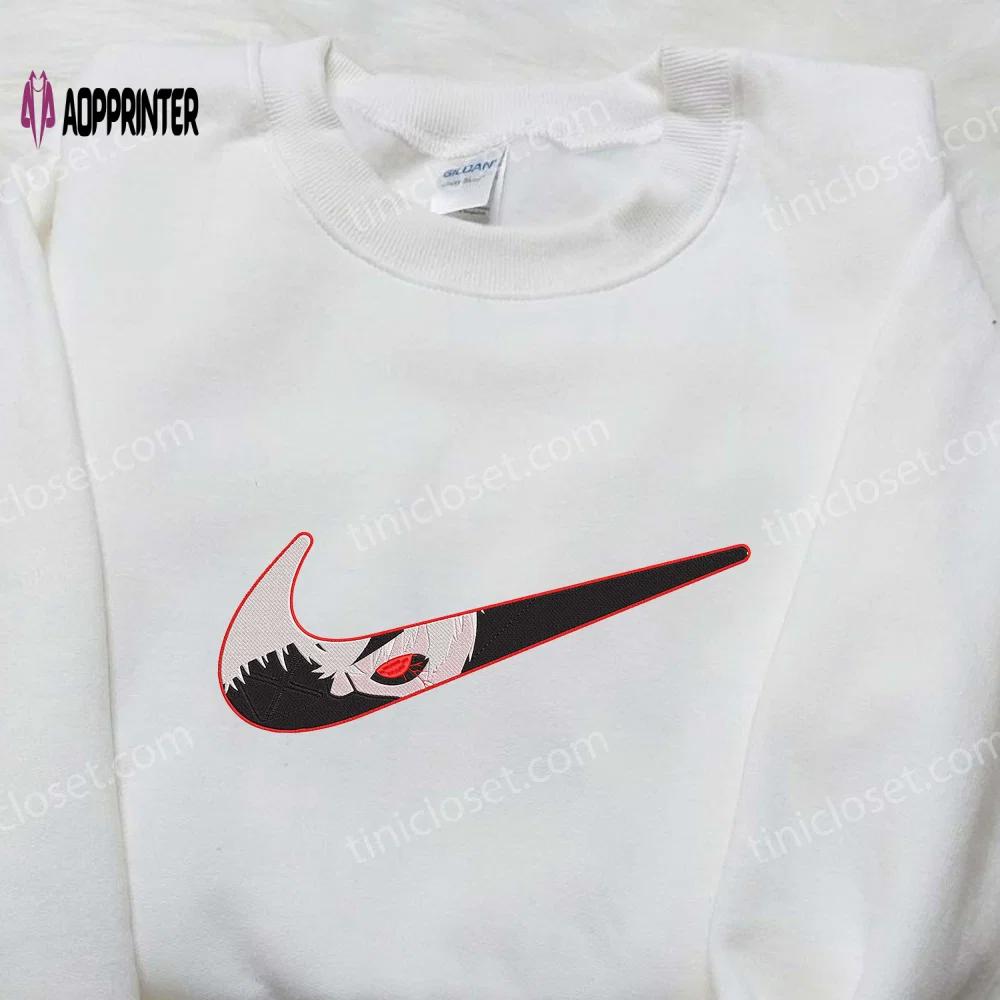 Kaneki ken nike embroidered shirt: tokyo ghoul anime x nike shirt Embroidered Shirt