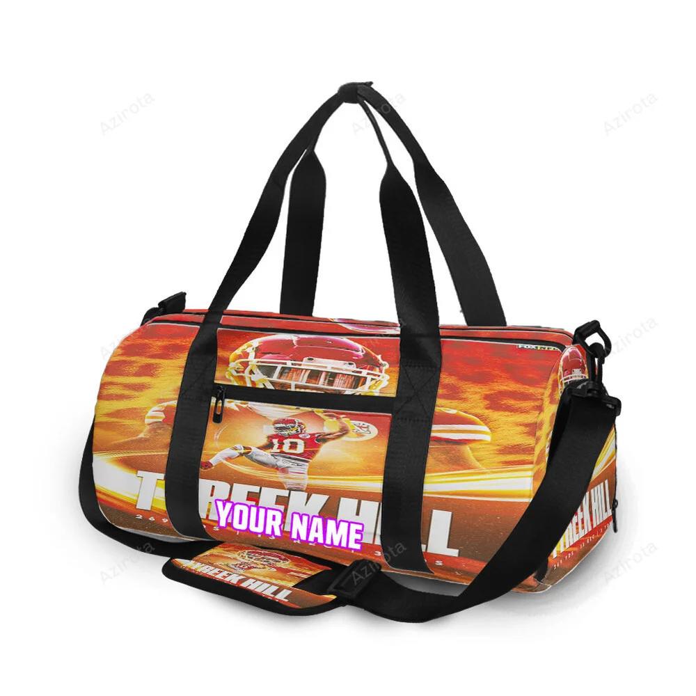 Kansas city chiefs tyreek hill 10 personalized name travel bag gym bag 1982 Travel Bag