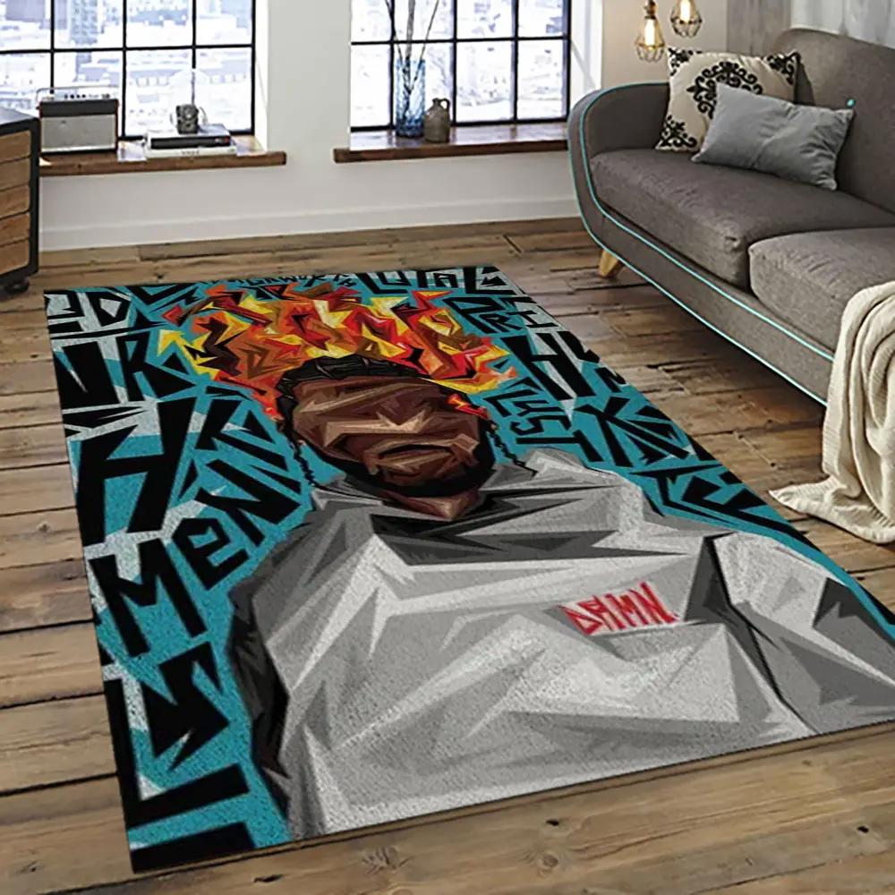 Kendrick lamar rapper hiphop music retangle carpet area rug home decor best gift for fan and friends kl12 Rectangle Rug