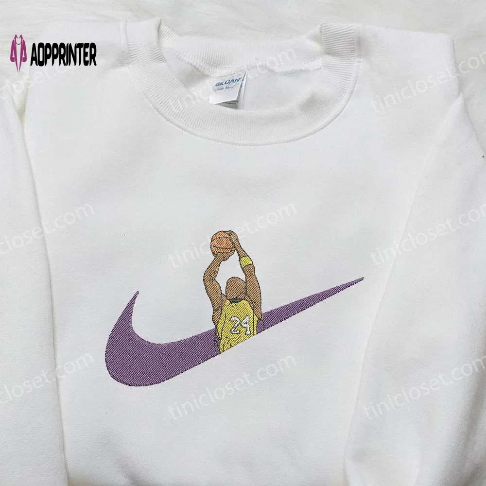 Kobe bryant lakers embroidered shirt: nike x nba collaboration – shop now! Embroidered Shirt