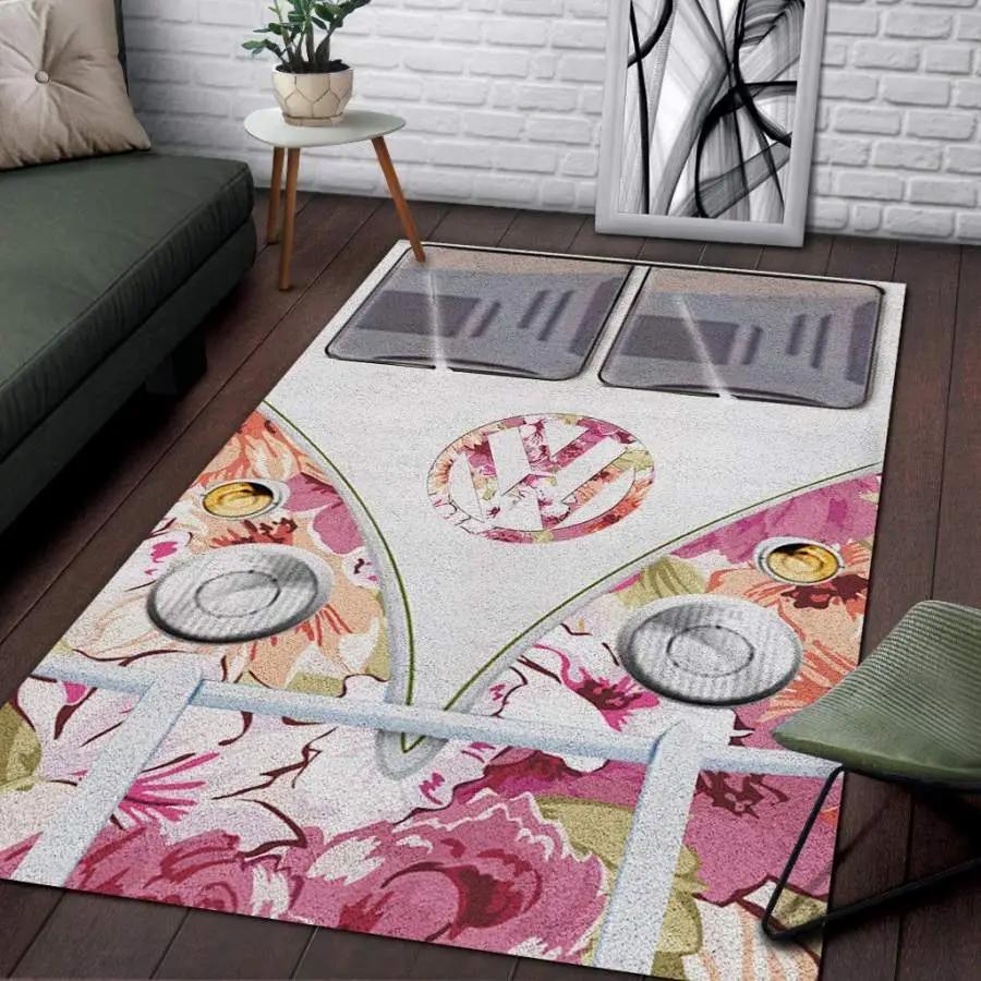 Ladybug pattern print area rug living room rug home decor Rectangle Rug