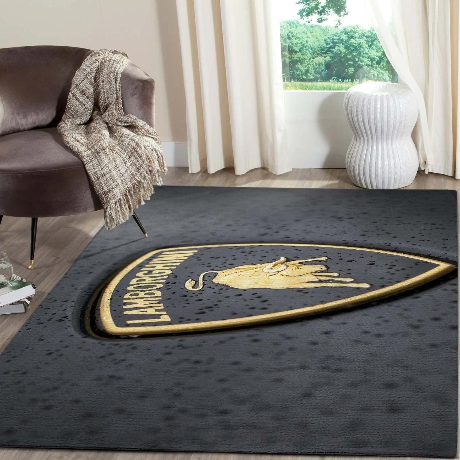 Lamborghini logo supercars area rugs living room carpet fn131205 rug regtangle carpet floor decor home decor Rectangle Rug