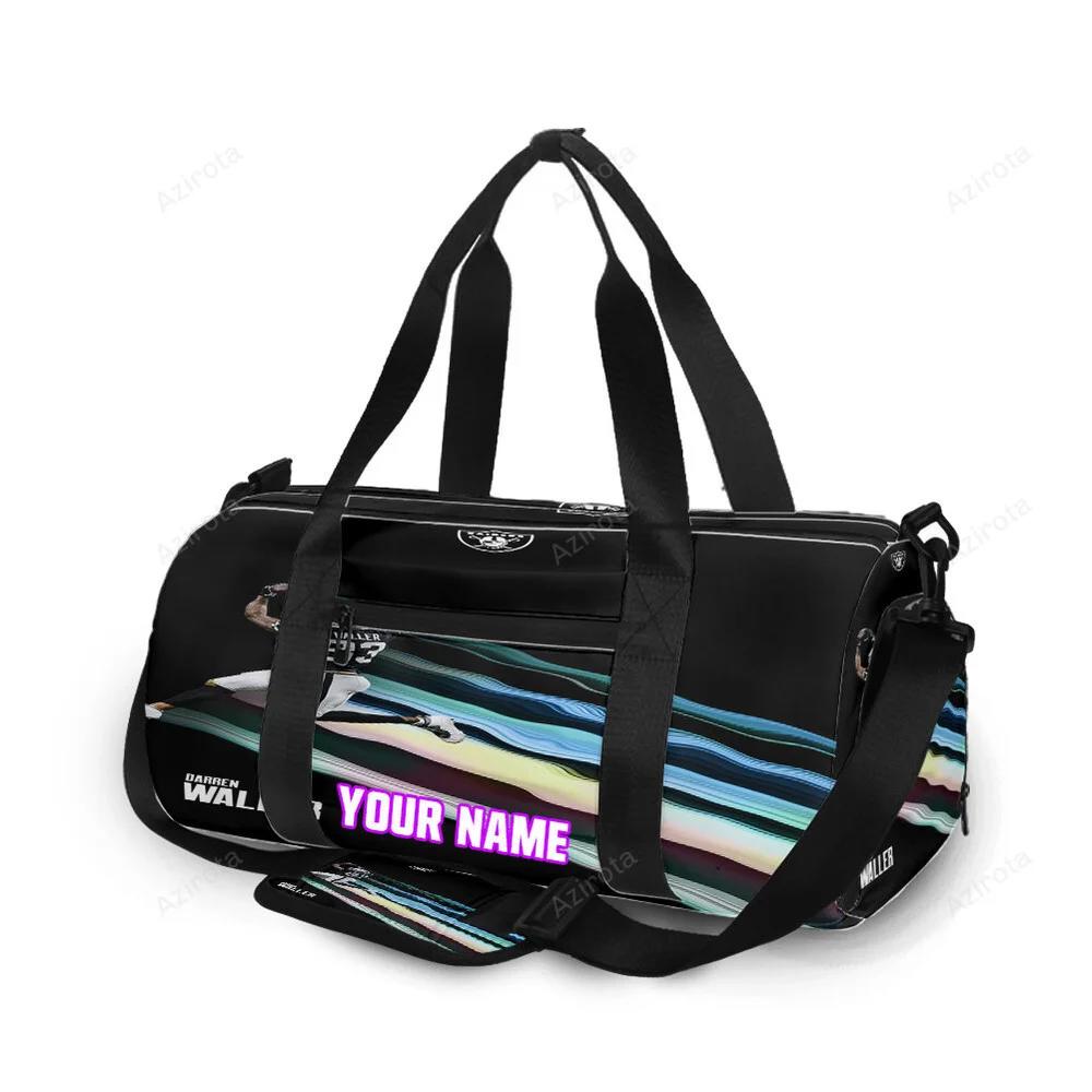 Las vegas raiders darren waller 83 personalized name travel bag gym bag 1530 Travel Bag