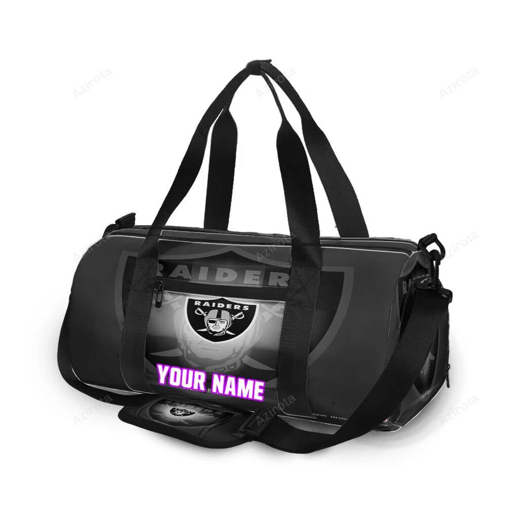 Las vegas raiders logo art21 personalized name travel bag gym bag 706 Travel Bag