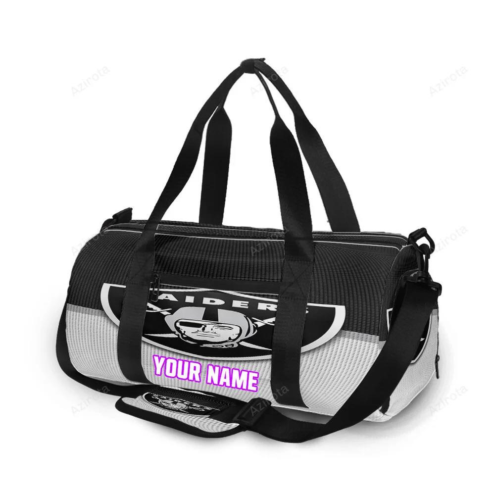 Las vegas raiders logo art24 personalized name travel bag gym bag 1700 Travel Bag