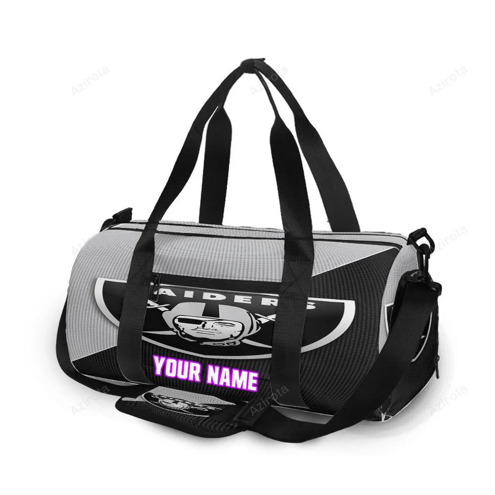 Las vegas raiders logo art9 personalized name travel bag gym bag 95 Travel Bag