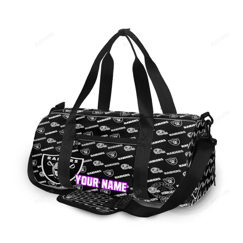 Las vegas raiders logo pattern14 personalized name travel bag gym bag 744 Travel Bag