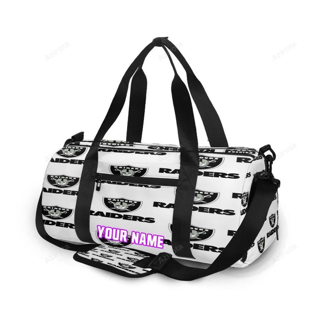 Las vegas raiders logo pattern8 personalized name travel bag gym bag 1330 Travel Bag