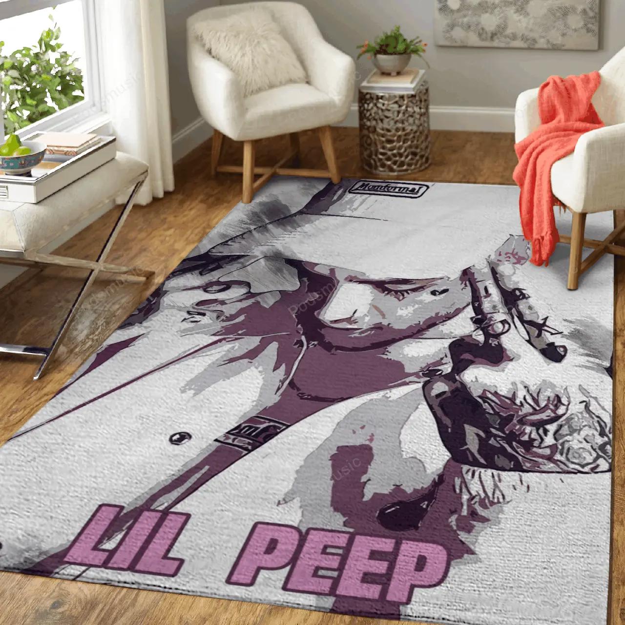 Lil peep artwork 2 rapper and hip hop music art for fans area rug living room carpet rug regtangle carpet floor decor home decor Rectangle Rug