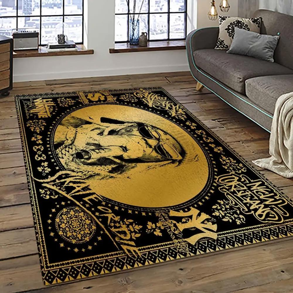 Lil wayne rapper hiphop music rap carpet area rug home decor gift for fans gift for friends lil6 Rectangle Rug